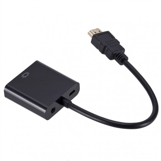 Convertisseur de câble HDMI vers VGAHD 1080P avec alimentation Audio